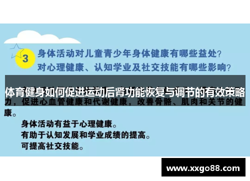 体育健身如何促进运动后肾功能恢复与调节的有效策略